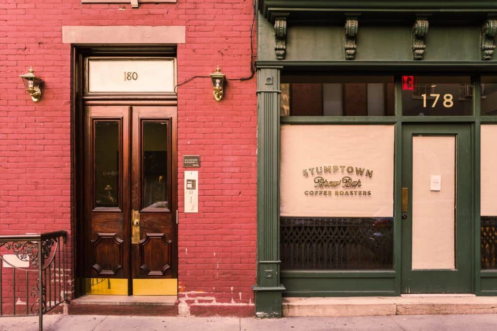 Example of coffee shop exterior